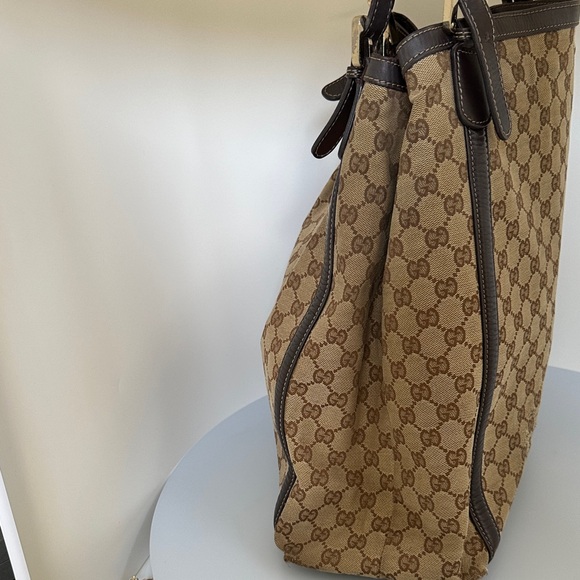 Gucci Beige and Brown Tote Authentic 100% - Picture 7 of 11